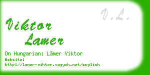 viktor lamer business card